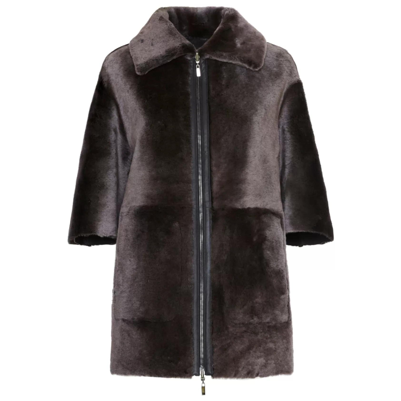 Fratelli Rossetti Women's reversible brown shearling jacket | New