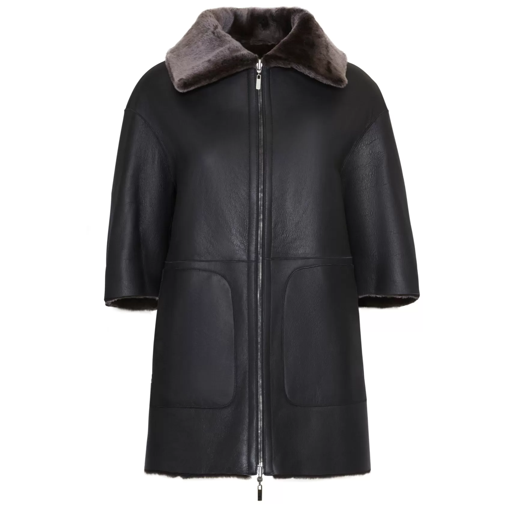 Fratelli Rossetti Women's reversible brown shearling jacket | New
