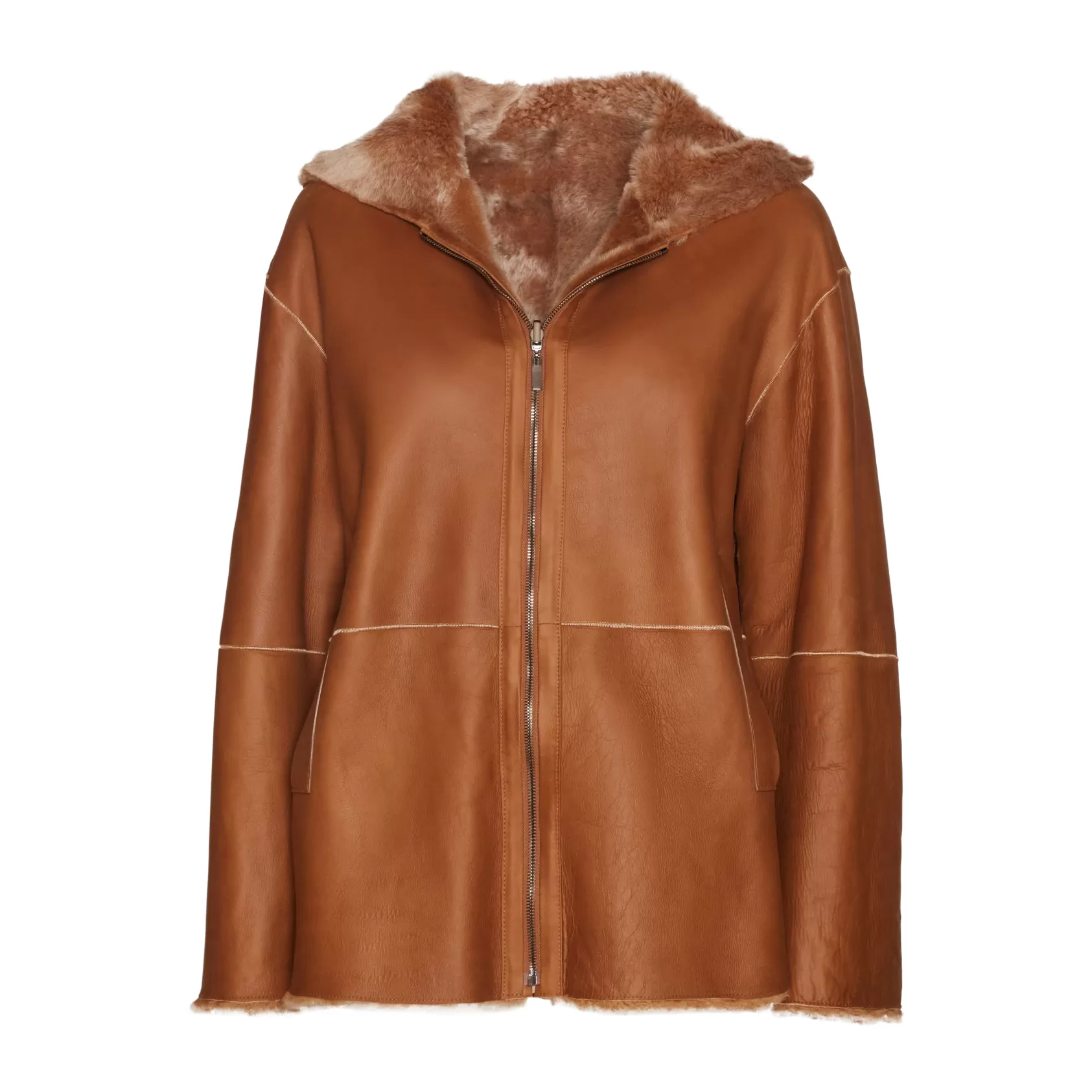 Fratelli Rossetti Women's reversible green shearling jacket | Cuoio Sale